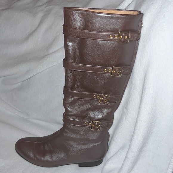 GOLDENBLEU Italian Leather Buckle Boots sz 9 - Picture 3 of 7